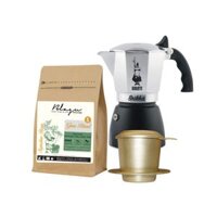 Combo ấm nấu cà phê Bialetti Moka pot Brikka 4 ly