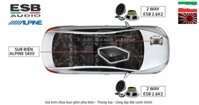 Combo âm thanh loa ESB - Ý / Sub Alpine S800 chính hãng