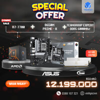 Combo AMD B650M PRIME-K + R7 7700 + Ram TEAMGROUP EXPERT DDR5 6000MHz 32GB (16GBx2)