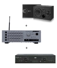 Combo Amply Arirang PA-203WM Bluetooth (kèm 2 micro) + Loa Jant-II + Đầu Karaoke AR-36D