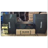 Combo Amply + loa karaoke gia đình gồm amply 8 sò và đôi loa bass 25