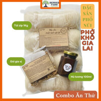 Combo Ăn Thử bánh PHỞ KHÔ GIA LAI từ 100% gạo, sợi dai - đặc sản phở trộn hai tô, có bán tương đen
