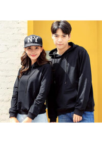 Combo Áo Khoác Hoodie Cặp -Couple Nam Nữ Trắng Đen -Trơn Nỉ Bông -Thời Trang Kactus Cao Cấp - Đen - M-L