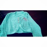 Combo áo khoác lửng len dài tay bé gái