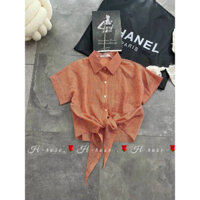 Combo ÁO SƠ MI KẺ CAM ĐI BIỂN + ÁO THUN ĐI CHƠI
