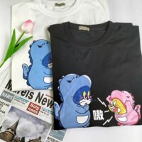 Combo Áo Thun Tom & Jerry Cho Cặp Đôi Chất Liệu Cotton Siêu Thoáng Mát Cỡ Lớn