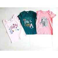 Combo áo thun xuất khẩu bé gái mùa hè, xinh xắn, mềm mại, mát mẻ, size duy nhất, không đổi trả