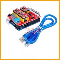 Combo Arduino Uno R3 Chíp Dán + Shield Uno R3 + 04 Module A4988 V1