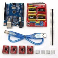 Combo Arduino Uno R3 chíp dán + CNC shield V3 + 4 A4988