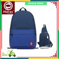 COMBO Ba Lô Cực Hot HARAS HR182VN(XANH)+ HR173VN(XANH)