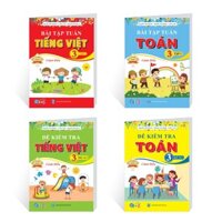 Combo Bài tập tuần và đề kiểm tra lớp 3 tập 1 môn toán tiếng việt cánh diều. 4 cuốn