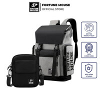 Combo: Balo laptop dạng hộp laptop 16inch Fortune Mouse B184 + Túi đeo chéo FV1