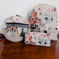 Combo balo to + balo nhỏ  + ví