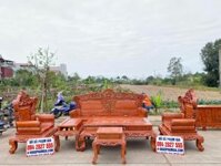 Combo Bàn Ghế Hoàng Gia 6 Món – Kệ Tivi 2m4 Gỗ Hương Đá Cao Cấp (Chị Ngọc, Yên Bái)