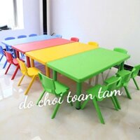 Combo Bàn Ghế Nhựa Trẻ Em, Chất Liệu An Toàn, Không Mùi, Không Góc Cạnh, Thích Hợp Cho Bé Mầm Non