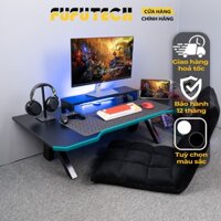 Combo Bàn Làm Việc, Bàn Gaming Chân Chữ K  Và Ghế Bệt V1 Fufutech Giúp Bàn Vững Chắc, Gấp Gọn, Ghế Lười Giúp Thư Giãn