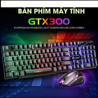 Combo Bàn Phím + Chuột Giả Cơ GTX300, Phím Led 7 Màu