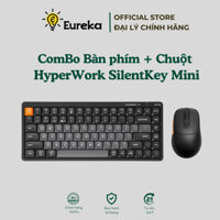Combo Bàn phím không dây HyperWork Silentkey Mini & Chuột Silentium Mini Đen/Trắng/Xanh