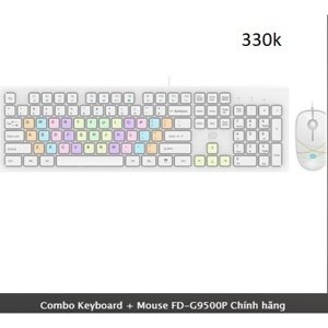 Combo bàn phím và chuột có dây Forfer G9500p + Miếng lót silicon cho phím