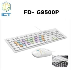 Combo bàn phím và chuột có dây Forfer G9500p + Miếng lót silicon cho phím