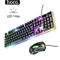 Combo bàn phím và chuột có dây Hoco GM11 đèn Led 7 màu 104 phím tương thích nhiều dòng máy tính cổng USB dài 1.5M