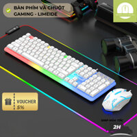 Combo bàn phím và chuột gaming LIMEIDE TX35 với đèn LED RGB siêu ngầu, phím giả cơ, Chuột chuyên game dành cho game thủ