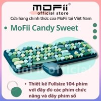 COMBO BÀN PHÍM VÀ CHUỘT KHÔNG DÂY GIẢ CƠ MOFII CANDY SWEET - MOFII N720 DÙNG CHO PC, LAPTOP, TIVI, ĐIỆN THOẠI,...