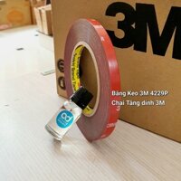 ComBo Băng Keo 2 Mặt 3M 4229P + Tăng dính 3M 94 Dán Vè Mưa, Logo, Đồ Chơi Xe