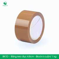 Combo Băng keo đóng hàng - Băng dính NIÊM PHONG - Đục,3 Cuộn