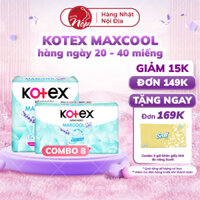 [Combo] Băng vệ sinh Kotex hàng ngày Max cool French Spa, siêu mỏng mềm mại - Nepbeauty
