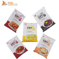 Combo Bánh Gạo Hàn Quốc Tokbokki Yopokki 5 vị: Phomai, Siêu Cay, Cay Ngọt, Tương Đen, Bơ Hành - Gói Nhỏ 120g