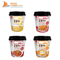 Combo Bánh Gạo Tokbokki Yopokki Hàn Quốc 4 Vị Bơ Hành, Phomai, Siêu Cay, Cay Ngọt Cốc 120g