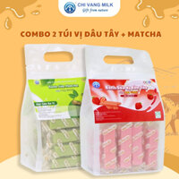 Combo bánh sữa ba vì 500gram vị dâu tây + 500gram vị xưa SỮA CHỊ VÀNG OFFICIAL