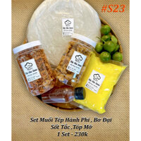Combo bánh tráng muối tép hành phi bơ cuộn tóp mỡ sốt tắ