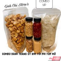 Combo bánh tráng ớt rim hành tỏi phi tóp mỡ