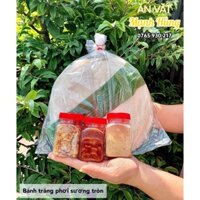 COMBO Bánh Tráng Phơi Sương Tặng Bò khô - Tép hành Phi - Sốt tắc - Bơ béo - sate Siêu Ngon