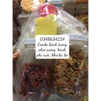 Combo bánh tráng phơi sương, muối hành phi ruốc, khô bò, bơ_120k