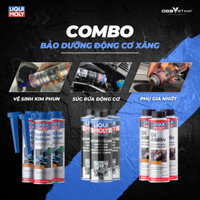 COMBO BẢO DƯỠNG ĐỘNG CƠ XĂNG LIQUI MOLY - Súc Béc Xăng 1803 - Súc Rửa Động Cơ 2427 - Phụ Gia Nhớt Mos2 2500 Liqui Moly