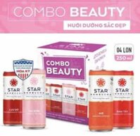 Combo Beauty Star Kombucha 4 lon 250ml Việt Nam