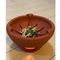 Combo bếp đốt xông bồ kết, thảo dược và nến - Bếp cối liền 18cm - 20 viên