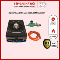 [Combo] Bếp Ga Đơn Inox + Van Nasonal + Dây gas Hàn Quốc (dùng bình gas 12kg)
