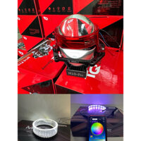 ComBo Bi Cầu M10Pro Kèm Led Mắt Quỷ App + Vòng 3D Trắng Công Xuất 70W Lắp cho Oto Và Xe Máy ( Bảo Hành 24 Tháng )