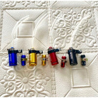 Combo bình dầu nhôm + ống xã cặn + kèm ốc 5 li xoắn gắn lọc gió xe tay ga để trang trí