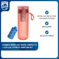 Combo Bình lọc nước thể thao Philips AWP2712 kèm Lõi lọc Fitness AWP28697