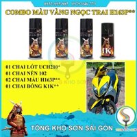 Combo Bình Sơn Xit Samurai Màu vàng H163P - Mau vang Ngọc Trai