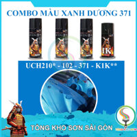 COMBO Bình sơn xịt samurai màu xanh dương 371 - Son samura i