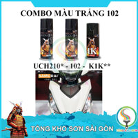 COMBO Bình Sơn xịt Samurai màu trắng tinh khôi 102 , UCH210 , K1K