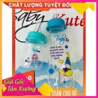 Combo bình sữa bằng nhựa PP Baby Kute 250ML kèm bình cho bé tập uống 60ML nhập khẩu từ Thái Lan