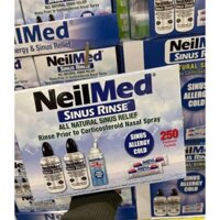 Combo Bình Xịt Rửa Mũi NeilMed Smile (250 gói muối người lớn).