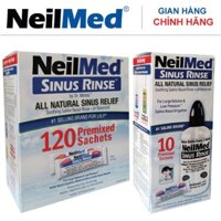 Combo Bình Xịt Rửa Mũi NeilMed Smile ( bình rửa mũi 240ml và hộp 120 gói muối người lớn)